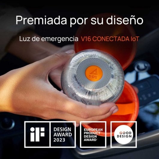 FlashLED Beacon V16 IoT connesso, certificato DGT, app mobile SOS Alert + custodia antiurto