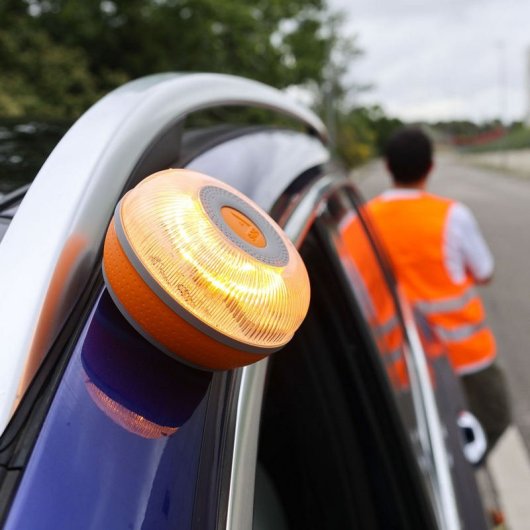 FlashLED Kit Emergencia en Carretera: Baliza Geolocalizada DGT SOS V16 + Chaleco Homologado + Funda
