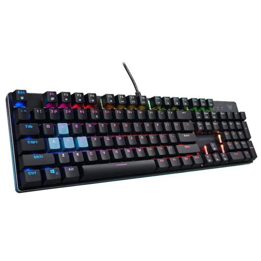 Acer Predator Aethon 303 Teclado Gaming Mecánico USB RGB Switch Kailh Blue Negro Teclado USA