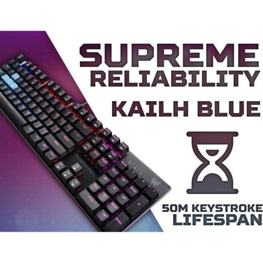Acer Predator Aethon 303 Teclado Gaming Mecánico USB RGB Switch Kailh Blue Negro Teclado USA