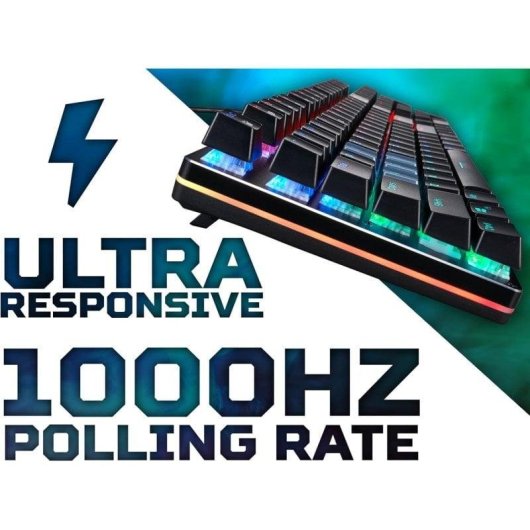 Acer Predator Aethon 303 Teclado Gaming Mecánico USB RGB Switch Kailh Blue Negro Teclado USA