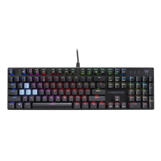 Acer Predator Aethon 303 Teclado Gaming Mecánico USB RGB Switch Kailh Blue Negro Teclado USA