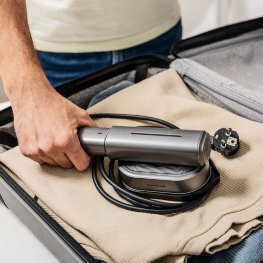 Fer à vapeur vertical de voyage 2 en 1 InnovaGoods Vaoron 1200 W Gris