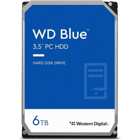 Disque dur WD Blue 3,5" 6 To 5400 tr/min 256 Mo CMR SATA 3