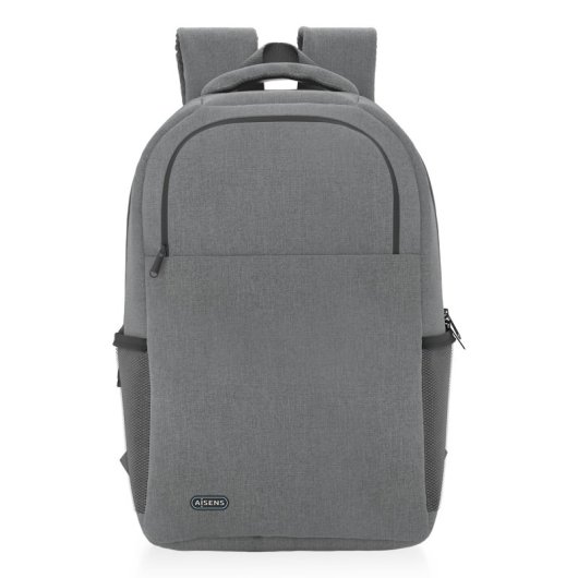 Aisens ASBG-BP083-GR Premium-Rucksack für Laptops bis 15,6 Zoll, Grau