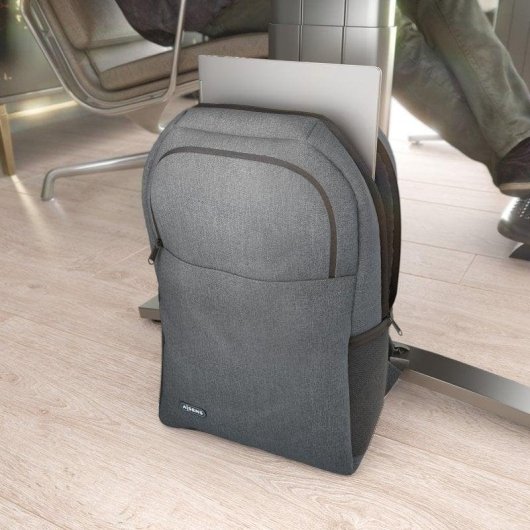 Mochila para portátil Aisens ASBG-BP083-GR 15.6" gris acolchada y resistente