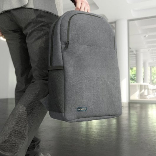 Aisens ASBG-BP083-GR Premium-Rucksack für Laptops bis 15,6 Zoll, Grau