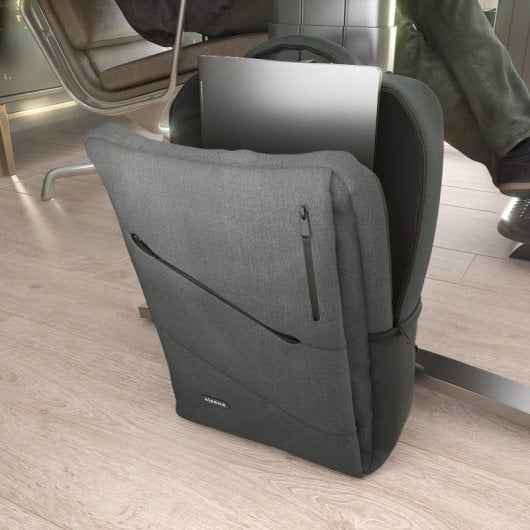 Aisens ASBG-BP085-GR Urban- und Office-Rucksack für Laptops bis 15,6 Zoll, Grau