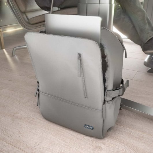 Aisens ASBG-BP087-GR Wasserabweisender Sportrucksack für Laptops bis 15,6 Zoll, Grau