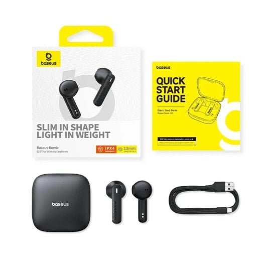 Baseus E16 Auriculares Bluetooth 5.3 Inalámbricos con Cancelación de Ruido y 30h de Batería