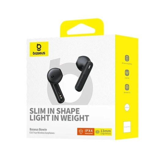 Baseus E16 Auriculares Bluetooth 5.3 Inalámbricos con Cancelación de Ruido y 30h de Batería