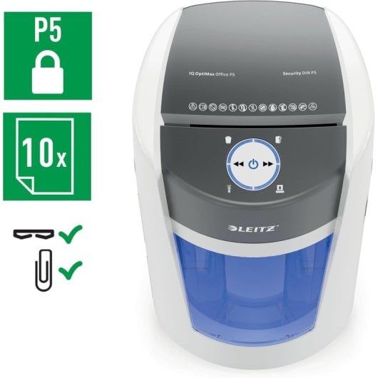 Leitz OptiMax Office P5 Destructora de Papel Microcorte P-5 10 Hojas