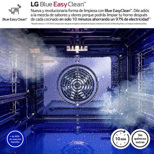 LG WS7D7631WB Horno Pirolítico Instaview 76L A+ Acero Negro Mate