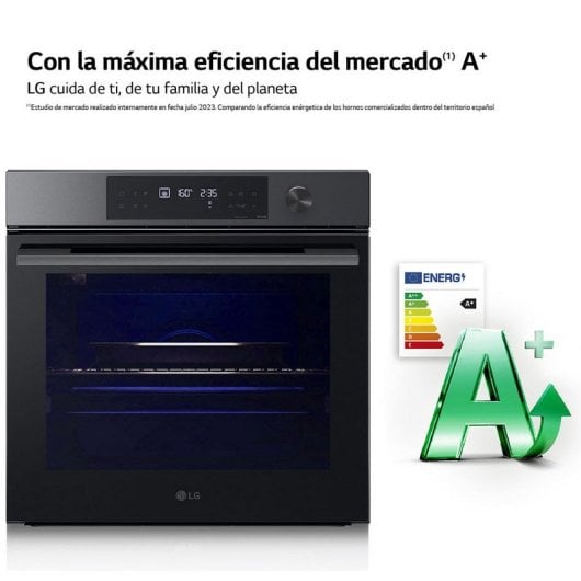 LG WS7D7631WB Horno Pirolítico Instaview 76L A+ Acero Negro Mate