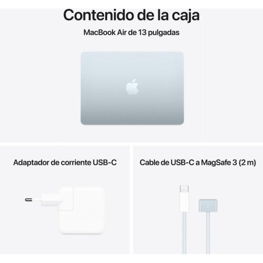 Apple Macbook Air Apple M4 10 Núcleos/16 GB/256GB SSD/GPU 8 Núcleos/13.6" Azul Cielo