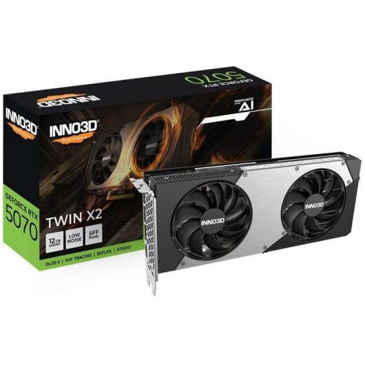 Carte Graphique Inno3D GeForce RTX 5070 TWIN X2 12GB GDDR7 Reflex 2 RTX AI DLSS4