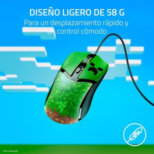 Razer Cobra Minecraft Edition Ratón Gaming Chroma RGB 8500DPI Verde
