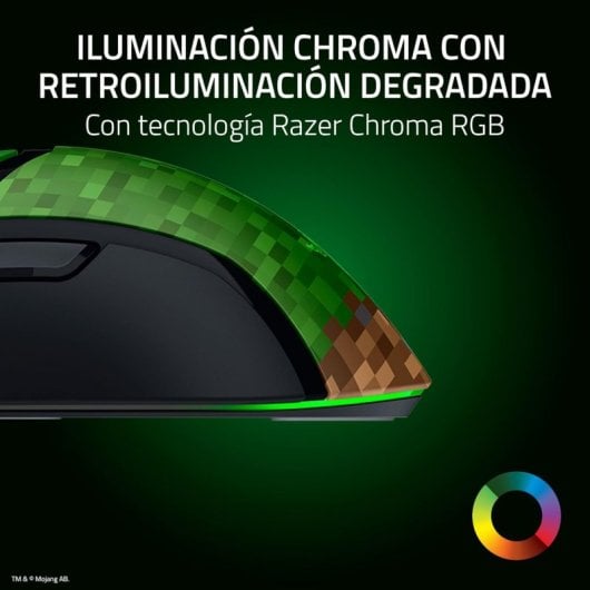 Razer Cobra Minecraft Edition Ratón Gaming Chroma RGB 8500DPI Verde
