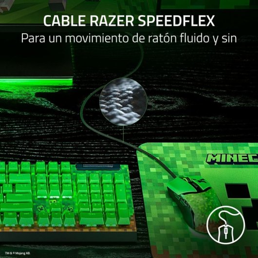 Razer Cobra Minecraft Edition Ratón Gaming Chroma RGB 8500DPI Verde