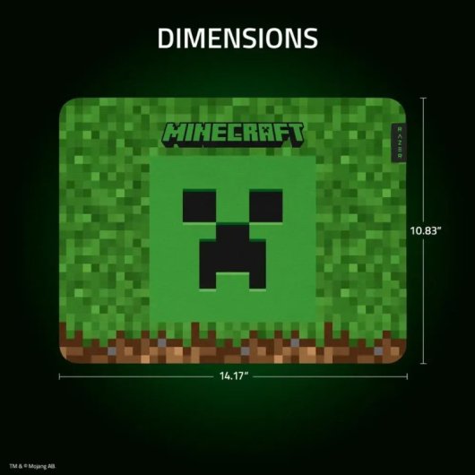 Tappetino per mouse da gioco Razer Gigantus V2 M Minecraft Edition verde