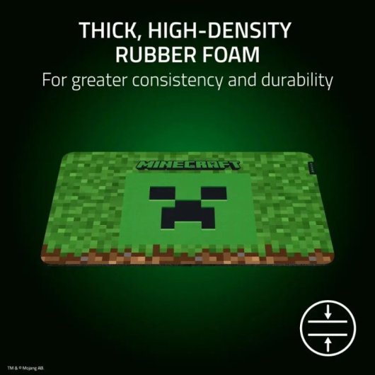 Tappetino per mouse da gioco Razer Gigantus V2 M Minecraft Edition verde