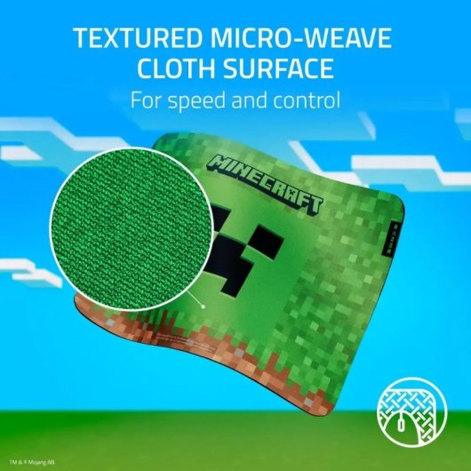 Tappetino per mouse da gioco Razer Gigantus V2 M Minecraft Edition verde