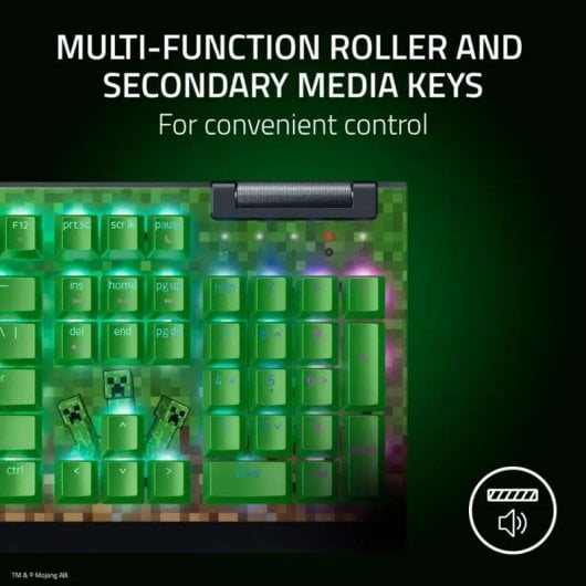 Razer BlackWidow V4 X Minecraft Edition Teclado Mecânico Gaming Switch Razer Green (EUA)