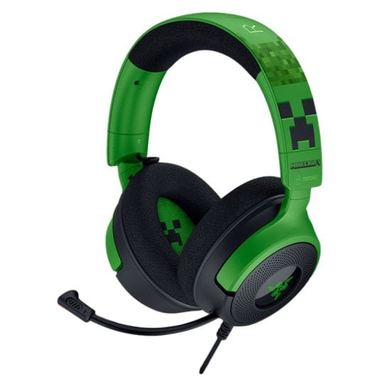 Razer Kraken V4 X Minecraft Edition Auriculares Gaming USB Verdes
