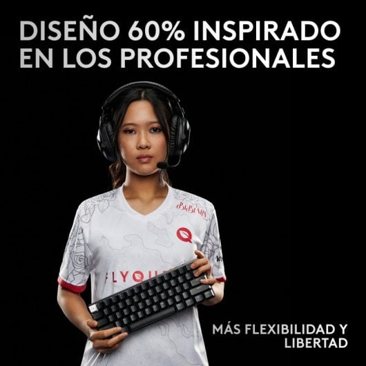 Logitech G Pro X 60 Lightspeed Teclado Inalámbrico Gaming Mecánico RGB TKL Negro