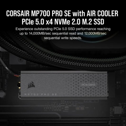 SSD Corsair MP700 PRO SE 2 To 14 000 Mo/s NVMe PCIe 5.0 M.2 Gen5 NAND 3D TLC