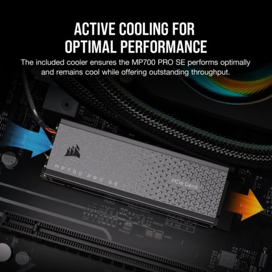 SSD Corsair MP700 PRO SE 2 To 14 000 Mo/s NVMe PCIe 5.0 M.2 Gen5 NAND 3D TLC