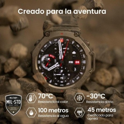 Amazfit T-Rex 3 GPS NFC 48,5mm AMOLED Lava Resistente Água 10ATM SpO2 Pulsómetro