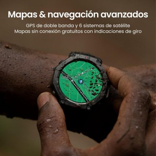 Amazfir T-Rex 3 Reloj Smartwatch AMOLED 2000nits GPS Mapas Control por Voz con IA Haze Gray