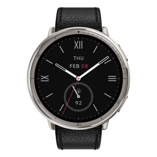 Amazfit Active 2 NFC Bluetooth 1.32" AMOLED Prata Correa Preta e Vermelha M Resistente à água 5ATM SpO2 Pulsómetro