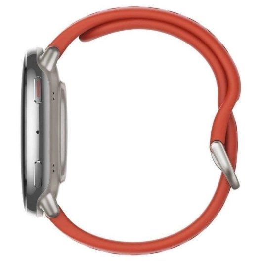 Amazfit Active 2 NFC Bluetooth 1.32" AMOLED Prata Correa Preta e Vermelha M Resistente à água 5ATM SpO2 Pulsómetro