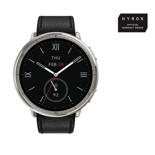 Amazfit Active 2 NFC Bluetooth 1.32" AMOLED Prata Correa Preta e Vermelha M Resistente à água 5ATM SpO2 Pulsómetro
