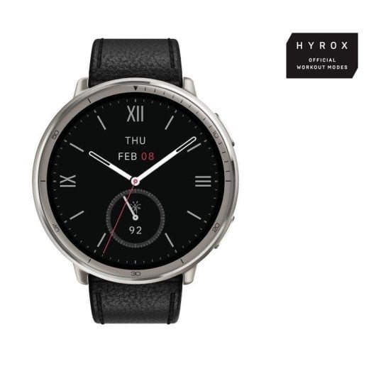 Amazfit Active 2 NFC Bluetooth 1.32" AMOLED Prata Correa Preta e Vermelha M Resistente à água 5ATM SpO2 Pulsómetro
