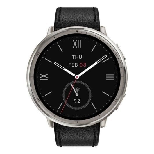 Amazfit Active 2 NFC Bluetooth 1.32" AMOLED Prata Correa Preta e Vermelha M Resistente à água 5ATM SpO2 Pulsómetro