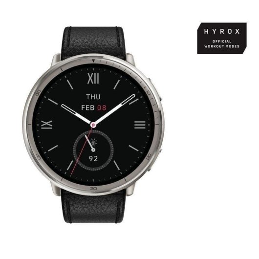 Amazfit Active 2 NFC Bluetooth 1.32" AMOLED Prata Correa Preta e Vermelha M Resistente à água 5ATM SpO2 Pulsómetro