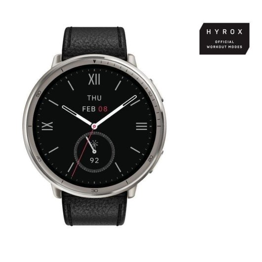 Amazfit Active 2 NFC Bluetooth 1.32" AMOLED Prata Correa Preta e Vermelha M Resistente à água 5ATM SpO2 Pulsómetro
