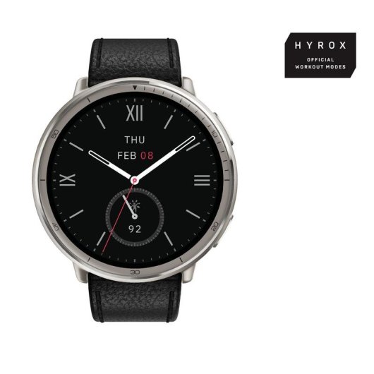 Amazfit Active 2 NFC Bluetooth 1.32" AMOLED Prata Correa Preta e Vermelha M Resistente à água 5ATM SpO2 Pulsómetro
