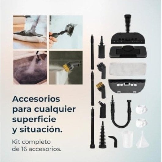 Cecotec Hydrosteam 1300 Rapid Max Vaporetas De Mano 1350W Negro/Azul