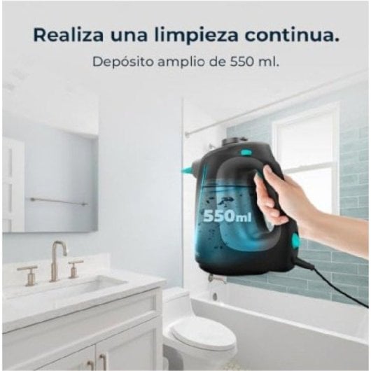 Cecotec Hydrosteam 1300 Rapid Max Vaporetas De Mano 1350W Negro/Azul