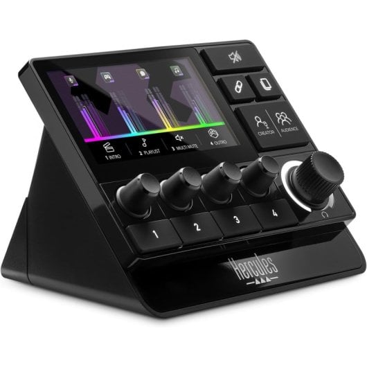 Hercules Stream Essentials Kit XLR Micrófono y Controladora para Streaming