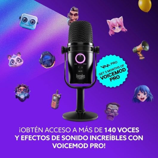 Hercules Stream Starter Kit Micrófono y Controladora para Streaming