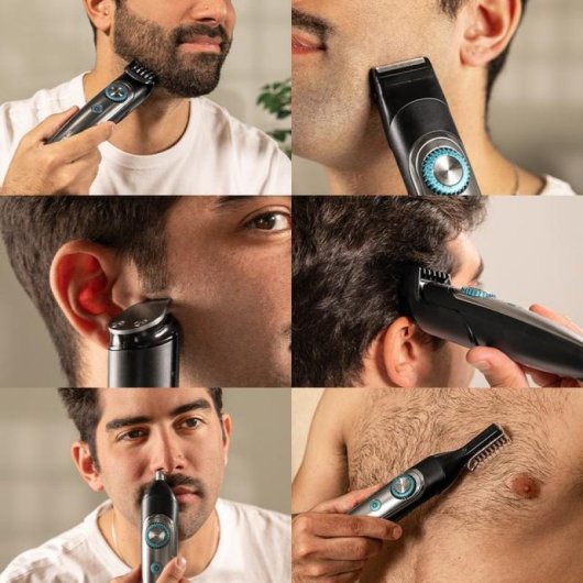 Cecotec Precisioncare Multigrooming Trimmer Cortapelos 6 Cabezales Negro