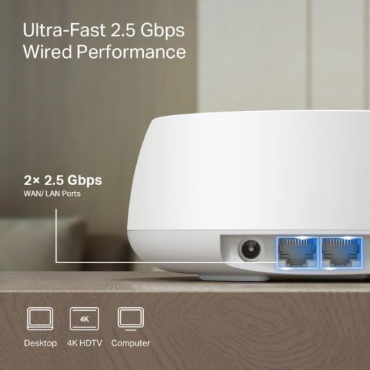 TP-Link Deco BE25 Pack 2 Sistemas Wi-Fi 7 Mesh BE3600 Dual Band com Portas 2.5G