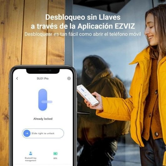 Fechadura Inteligente EZVIZ DL01 Pro Bluetooth Abertura com App Gestão Multiutilizador Alerta Porta Aberta