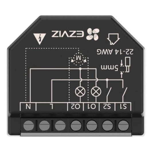 Relais intelligent à deux canaux EZVIZ T36 (stores et rideaux)