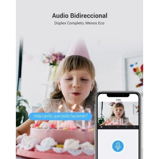 Caméra de surveillance EZVIZ H6c 2K Vision Nocturne Intérieure Audio Bidirectionnel Contrôle Vocal